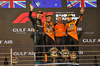 GP BAHRAIN, The podium (L to R): George Russell (GBR) Mercedes AMG F1, second; Oscar Piastri (AUS) McLaren, vincitore; Andrea Stella (ITA) McLaren Team Principal; Lando Norris (GBR) McLaren, third.

13.04.2025. Formula 1 World Championship, Rd 4, Bahrain Grand Prix, Sakhir, Bahrain, Gara Day.

- www.xpbimages.com, EMail: requests@xpbimages.com © Copyright: Bearne / XPB Images
