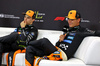 GP BAHRAIN, (L to R): Oscar Piastri (AUS) McLaren e Lando Norris (GBR) McLaren in the post race FIA Press Conference.

13.04.2025. Formula 1 World Championship, Rd 4, Bahrain Grand Prix, Sakhir, Bahrain, Gara Day.

- www.xpbimages.com, EMail: requests@xpbimages.com © Copyright: Moy / XPB Images