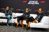 GP BAHRAIN, (L to R): George Russell (GBR) Mercedes AMG F1; Oscar Piastri (AUS) McLaren; e Lando Norris (GBR) McLaren, in the post race FIA Press Conference.

13.04.2025. Formula 1 World Championship, Rd 4, Bahrain Grand Prix, Sakhir, Bahrain, Gara Day.

- www.xpbimages.com, EMail: requests@xpbimages.com © Copyright: Moy / XPB Images