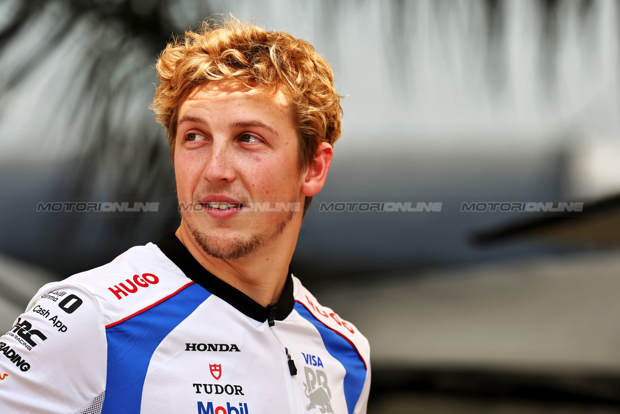 GP BAHRAIN, Liam Lawson (NZL) Racing Bulls.

10.04.2025. Formula 1 World Championship, Rd 4, Bahrain Grand Prix, Sakhir, Bahrain, Preparation Day.

- www.xpbimages.com, EMail: requests@xpbimages.com © Copyright: Moy / XPB Images