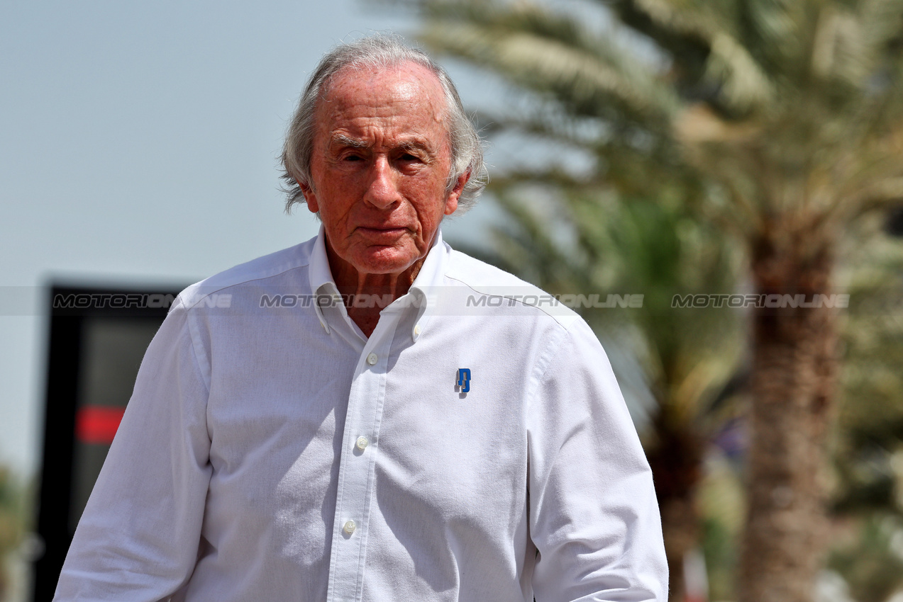 GP BAHRAIN, Jackie Stewart (GBR).

10.04.2025. Formula 1 World Championship, Rd 4, Bahrain Grand Prix, Sakhir, Bahrain, Preparation Day.

- www.xpbimages.com, EMail: requests@xpbimages.com © Copyright: Moy / XPB Images