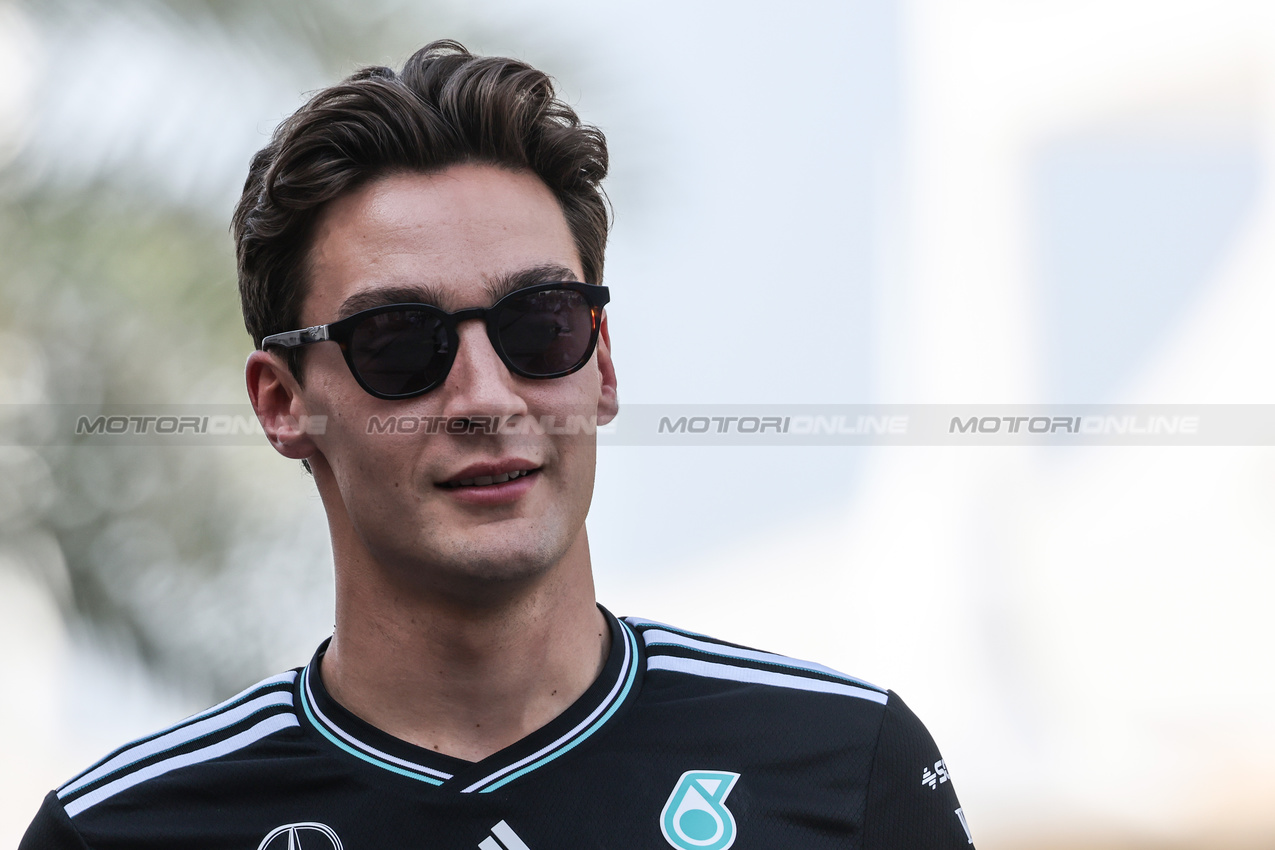 GP BAHRAIN, George Russell (GBR), Mercedes AMG F1 
10.04.2025. Formula 1 World Championship, Rd 4, Bahrain Grand Prix, Sakhir, Bahrain, Preparation Day.
- www.xpbimages.com, EMail: requests@xpbimages.com © Copyright: Charniaux / XPB Images