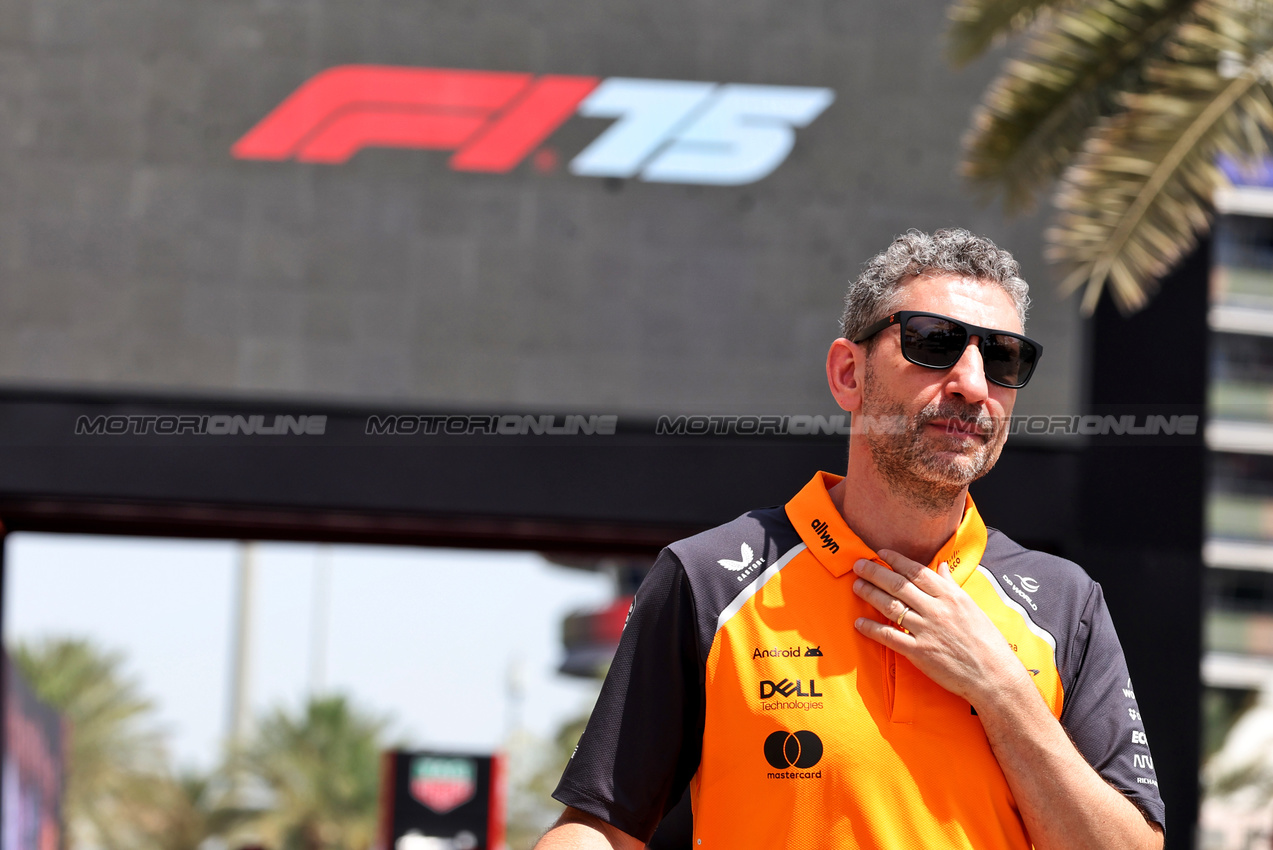 GP BAHRAIN, Andrea Stella (ITA) McLaren Team Principal.

10.04.2025. Formula 1 World Championship, Rd 4, Bahrain Grand Prix, Sakhir, Bahrain, Preparation Day.

- www.xpbimages.com, EMail: requests@xpbimages.com © Copyright: Bearne / XPB Images