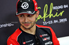 GP BAHRAIN, Esteban Ocon (FRA) Haas F1 Team in the FIA Press Conference.

10.04.2025. Formula 1 World Championship, Rd 4, Bahrain Grand Prix, Sakhir, Bahrain, Preparation Day.

- www.xpbimages.com, EMail: requests@xpbimages.com © Copyright: Bearne / XPB Images