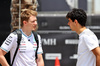 GP BAHRAIN, (L to R): Frederik Vesti (DEN) Mercedes AMG F1 Reserve Driver with Gabriel Bortoleto (BRA) Sauber.

10.04.2025. Formula 1 World Championship, Rd 4, Bahrain Grand Prix, Sakhir, Bahrain, Preparation Day.

- www.xpbimages.com, EMail: requests@xpbimages.com © Copyright: Bearne / XPB Images