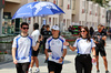 GP BAHRAIN, Isack Hadjar (FRA) Racing Bulls (Centre).

10.04.2025. Formula 1 World Championship, Rd 4, Bahrain Grand Prix, Sakhir, Bahrain, Preparation Day.

- www.xpbimages.com, EMail: requests@xpbimages.com © Copyright: Moy / XPB Images