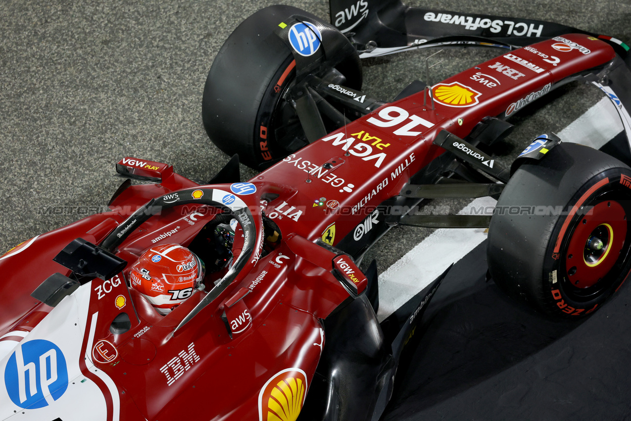 GP BAHRAIN, Charles Leclerc (MON) Ferrari SF-25.

12.04.2025. Formula 1 World Championship, Rd 4, Bahrain Grand Prix, Sakhir, Bahrain, Qualifiche Day.

 - www.xpbimages.com, EMail: requests@xpbimages.com © Copyright: Coates / XPB Images