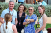 GP BAHRAIN, Zara Tindall (GBR) Equestrian with David Coulthard (GBR) Channel 4 F1 Commentator e Lee McKenzie (GBR).

12.04.2025. Formula 1 World Championship, Rd 4, Bahrain Grand Prix, Sakhir, Bahrain, Qualifiche Day.

- www.xpbimages.com, EMail: requests@xpbimages.com © Copyright: Moy / XPB Images