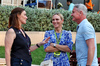 GP BAHRAIN, (L to R): Lee McKenzie (GBR) with Zara Tindall (GBR) Equestrian e David Coulthard (GBR) Channel 4 F1 Commentator.

12.04.2025. Formula 1 World Championship, Rd 4, Bahrain Grand Prix, Sakhir, Bahrain, Qualifiche Day.

- www.xpbimages.com, EMail: requests@xpbimages.com © Copyright: Moy / XPB Images
