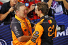 GP BAHRAIN, Oscar Piastri (AUS) McLaren celebrates his pole position in qualifying parc ferme with Zak Brown (USA) McLaren Executive Director (Left).

12.04.2025. Formula 1 World Championship, Rd 4, Bahrain Grand Prix, Sakhir, Bahrain, Qualifiche Day.

- www.xpbimages.com, EMail: requests@xpbimages.com © Copyright: Batchelor / XPB Images