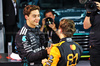 GP BAHRAIN, (L to R): Second placed George Russell (GBR) Mercedes AMG F1 with pole sitter Oscar Piastri (AUS) McLaren in qualifying parc ferme.

12.04.2025. Formula 1 World Championship, Rd 4, Bahrain Grand Prix, Sakhir, Bahrain, Qualifiche Day.

- www.xpbimages.com, EMail: requests@xpbimages.com © Copyright: Batchelor / XPB Images