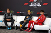 GP BAHRAIN, (L to R): George Russell (GBR) Mercedes AMG F1; Oscar Piastri (AUS) McLaren; e Charles Leclerc (MON) Ferrari, in the post qualifying FIA Press Conference.

12.04.2025. Formula 1 World Championship, Rd 4, Bahrain Grand Prix, Sakhir, Bahrain, Qualifiche Day.

- www.xpbimages.com, EMail: requests@xpbimages.com © Copyright: Moy / XPB Images
