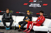 GP BAHRAIN, (L to R): George Russell (GBR) Mercedes AMG F1; Oscar Piastri (AUS) McLaren; e Charles Leclerc (MON) Ferrari, in the post qualifying FIA Press Conference.

12.04.2025. Formula 1 World Championship, Rd 4, Bahrain Grand Prix, Sakhir, Bahrain, Qualifiche Day.

- www.xpbimages.com, EMail: requests@xpbimages.com © Copyright: Moy / XPB Images