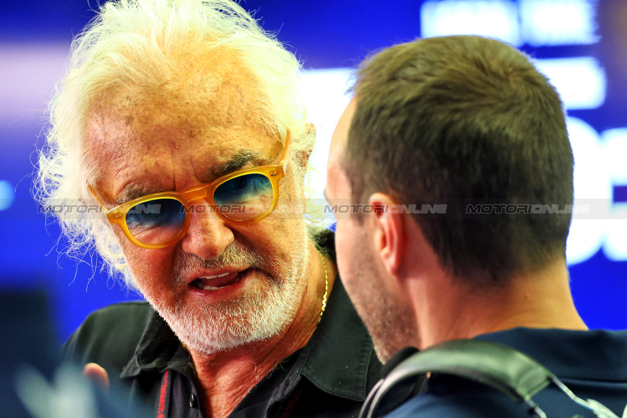 GP BAHRAIN, Flavio Briatore (ITA) Alpine F1 Team Executive Advisor.

11.04.2025. Formula 1 World Championship, Rd 4, Bahrain Grand Prix, Sakhir, Bahrain, Practice Day

- www.xpbimages.com, EMail: requests@xpbimages.com © Copyright: Batchelor / XPB Images