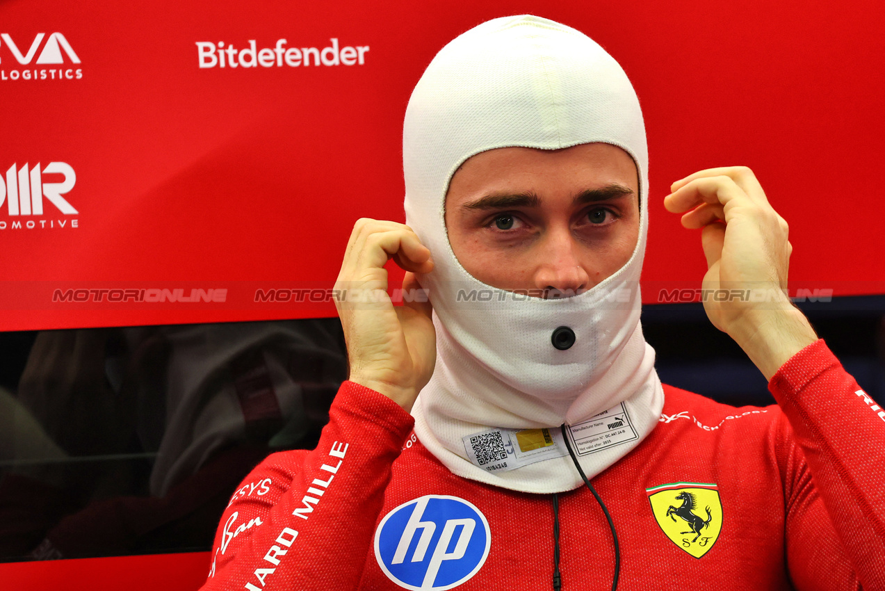 GP BAHRAIN, Charles Leclerc (MON) Ferrari.

11.04.2025. Formula 1 World Championship, Rd 4, Bahrain Grand Prix, Sakhir, Bahrain, Practice Day

- www.xpbimages.com, EMail: requests@xpbimages.com © Copyright: Batchelor / XPB Images