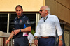 GP BAHRAIN, (L to R): Oliver Oakes (GBR) Alpine F1 Team Team Principal with David Richards (GBR) Prodrive Chairman.

11.04.2025. Formula 1 World Championship, Rd 4, Bahrain Grand Prix, Sakhir, Bahrain, Practice Day

- www.xpbimages.com, EMail: requests@xpbimages.com © Copyright: Moy / XPB Images