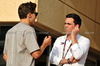 GP BAHRAIN, (L to R): George Russell (GBR) Mercedes AMG F1 with Liam Parker (GBR) F1 Director of Communications e Corporate Relations.

11.04.2025. Formula 1 World Championship, Rd 4, Bahrain Grand Prix, Sakhir, Bahrain, Practice Day

- www.xpbimages.com, EMail: requests@xpbimages.com © Copyright: Moy / XPB Images