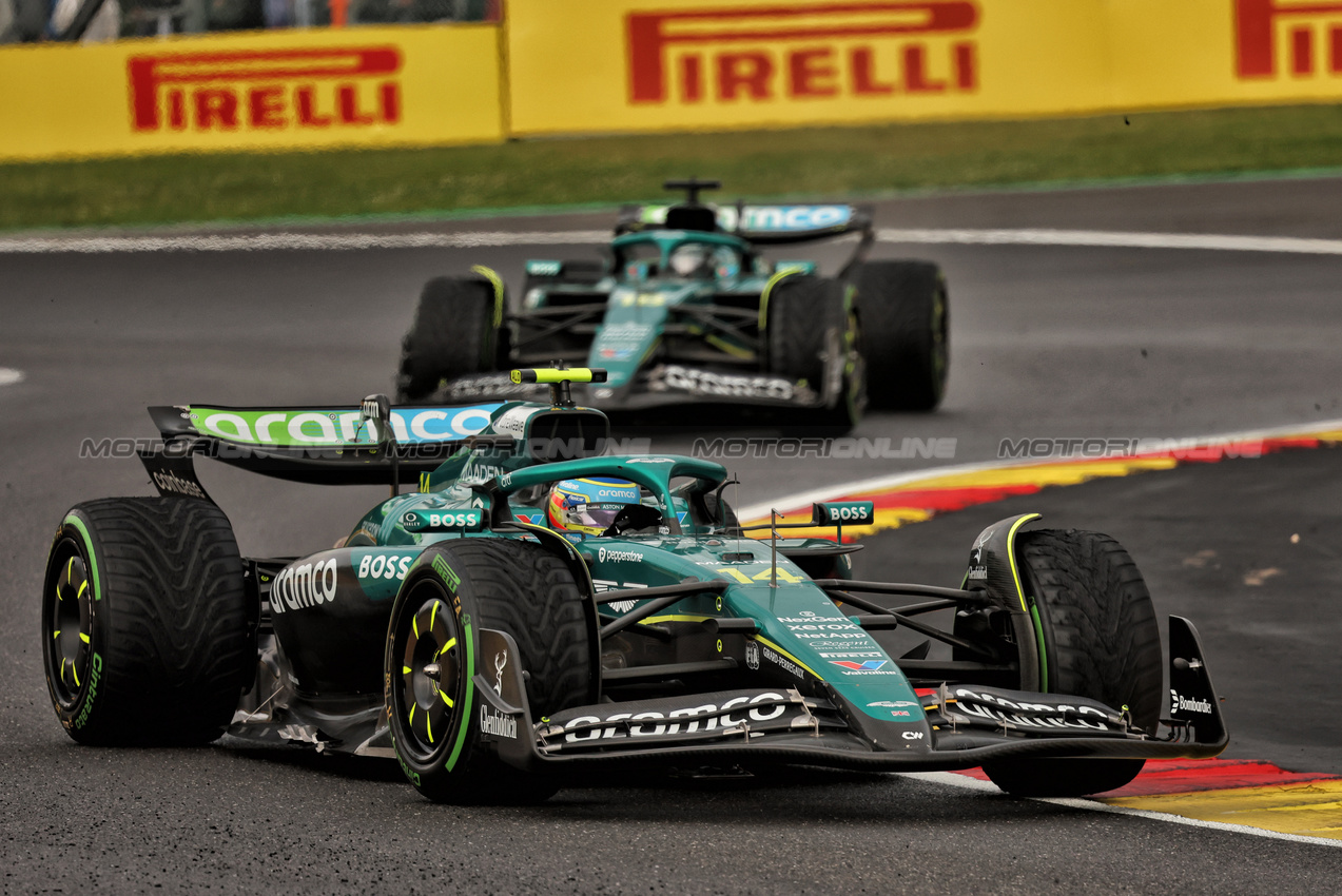 GP BELGIO, Fernando Alonso (ESP) Aston Martin F1 Team AMR25.

27.07.2025. Formula 1 World Championship, Rd 13, Belgian Grand Prix, Spa Francorchamps, Belgium, Gara Day.

- www.xpbimages.com, EMail: requests@xpbimages.com © Copyright: Bearne / XPB Images