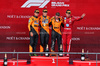 GP BELGIO, The podium (L to R): Lando Norris (GBR) McLaren, second; Oscar Piastri (AUS) McLaren, vincitore; Charles Leclerc (MON) Ferrari, third.

27.07.2025. Formula 1 World Championship, Rd 13, Belgian Grand Prix, Spa Francorchamps, Belgium, Gara Day.

- www.xpbimages.com, EMail: requests@xpbimages.com © Copyright: Moy / XPB Images