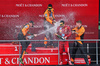 GP BELGIO, The podium (L to R): Lando Norris (GBR) McLaren, second; Oscar Piastri (AUS) McLaren, vincitore; Charles Leclerc (MON) Ferrari, third.

27.07.2025. Formula 1 World Championship, Rd 13, Belgian Grand Prix, Spa Francorchamps, Belgium, Gara Day.

- www.xpbimages.com, EMail: requests@xpbimages.com © Copyright: Moy / XPB Images