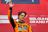 GP BELGIO, Gara winner Lando Norris (GBR) McLaren celebrates on the podium.

27.07.2025. Formula 1 World Championship, Rd 13, Belgian Grand Prix, Spa Francorchamps, Belgium, Gara Day.

- www.xpbimages.com, EMail: requests@xpbimages.com © Copyright: Batchelor / XPB Images