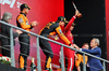 GP BELGIO, The podium (L to R): Lando Norris (GBR) McLaren, second; Oscar Piastri (AUS) McLaren, vincitore; Charles Leclerc (MON) Ferrari, third; Jacky Ickx (BEL).

27.07.2025. Formula 1 World Championship, Rd 13, Belgian Grand Prix, Spa Francorchamps, Belgium, Gara Day.

- www.xpbimages.com, EMail: requests@xpbimages.com © Copyright: Charniaux / XPB Images