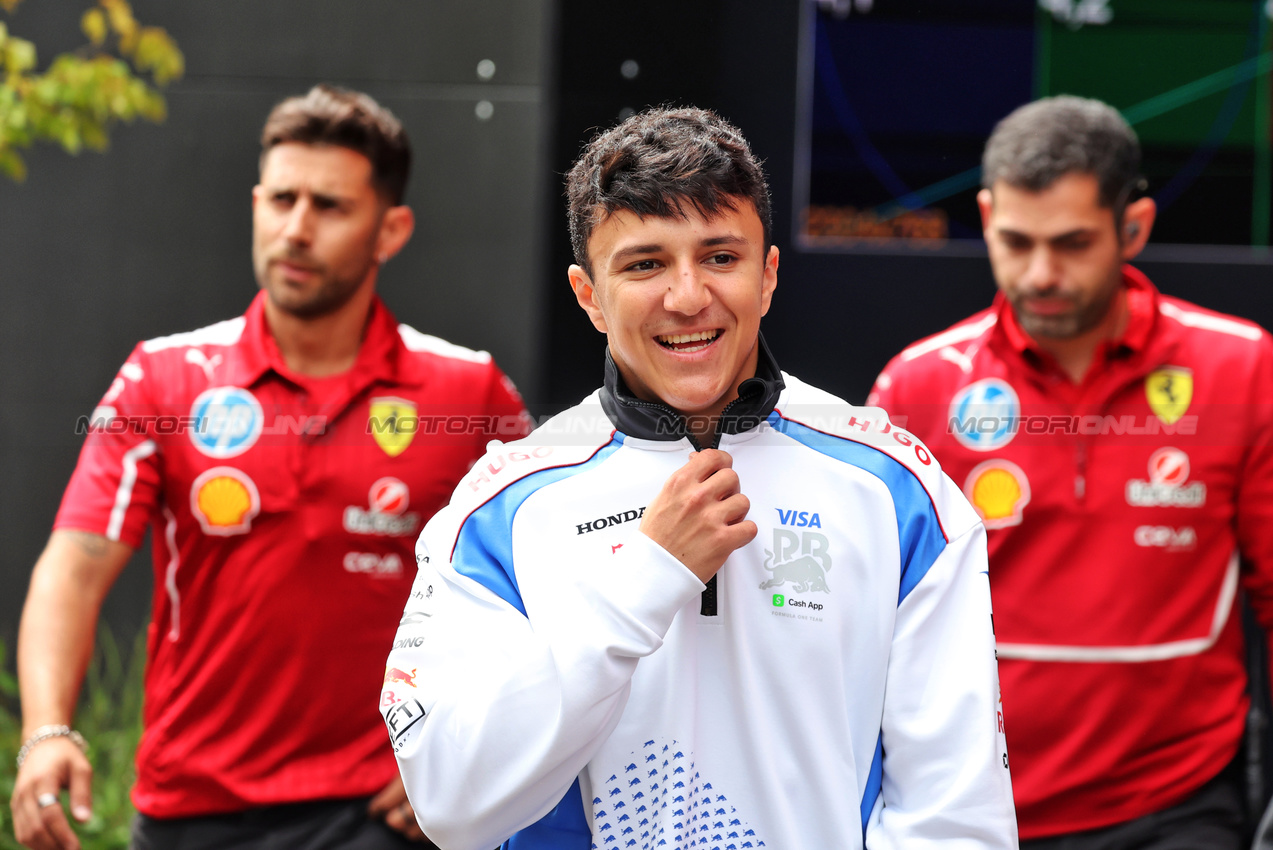 GP BELGIO, Isack Hadjar (FRA) Racing Bulls.

24.07.2025. Formula 1 World Championship, Rd 13, Belgian Grand Prix, Spa Francorchamps, Belgium, Preparation Day.

- www.xpbimages.com, EMail: requests@xpbimages.com © Copyright: Bearne / XPB Images
