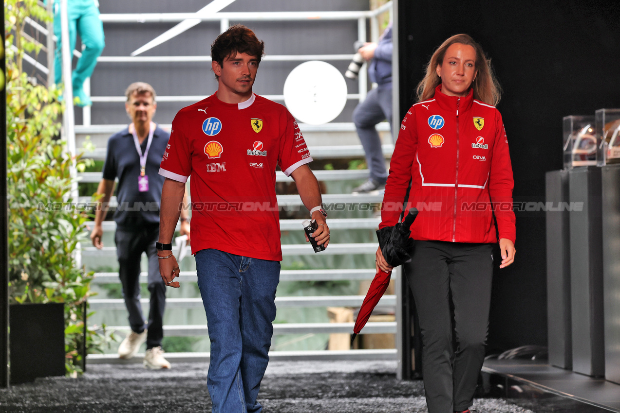 GP BELGIO, Charles Leclerc (MON) Ferrari.

24.07.2025. Formula 1 World Championship, Rd 13, Belgian Grand Prix, Spa Francorchamps, Belgium, Preparation Day.

- www.xpbimages.com, EMail: requests@xpbimages.com © Copyright: Bearne / XPB Images