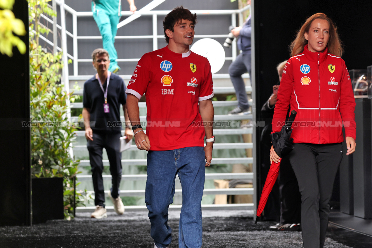 GP BELGIO, Charles Leclerc (MON) Ferrari.

24.07.2025. Formula 1 World Championship, Rd 13, Belgian Grand Prix, Spa Francorchamps, Belgium, Preparation Day.

- www.xpbimages.com, EMail: requests@xpbimages.com © Copyright: Bearne / XPB Images