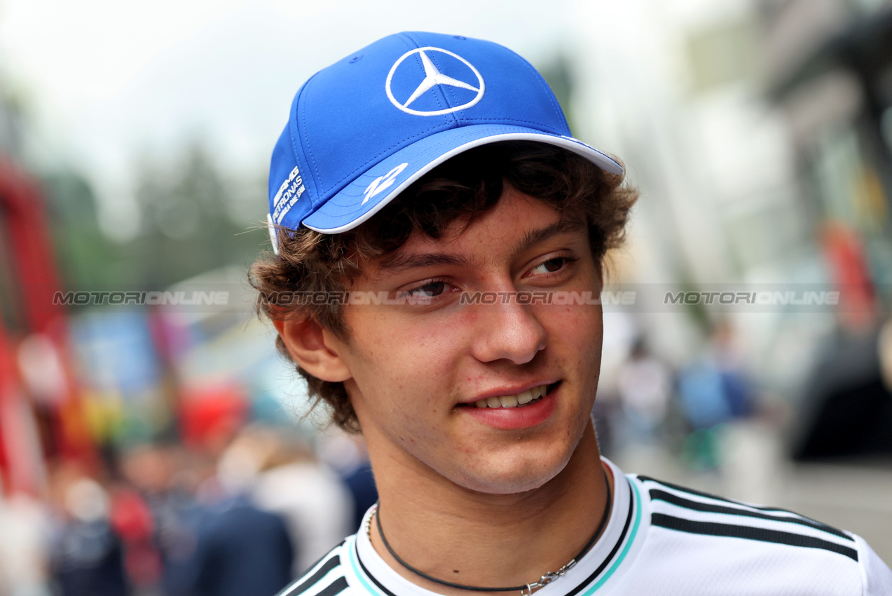 GP BELGIO, Andrea Kimi Antonelli (ITA) Mercedes AMG F1.

24.07.2025. Formula 1 World Championship, Rd 13, Belgian Grand Prix, Spa Francorchamps, Belgium, Preparation Day.

- www.xpbimages.com, EMail: requests@xpbimages.com © Copyright: Bearne / XPB Images
