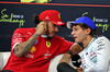 GP BELGIO, (L to R): Lewis Hamilton (GBR) Ferrari with Andrea Kimi Antonelli (ITA) Mercedes AMG F1 in the FIA Press Conference.

24.07.2025. Formula 1 World Championship, Rd 13, Belgian Grand Prix, Spa Francorchamps, Belgium, Preparation Day.

- www.xpbimages.com, EMail: requests@xpbimages.com © Copyright: Moy / XPB Images