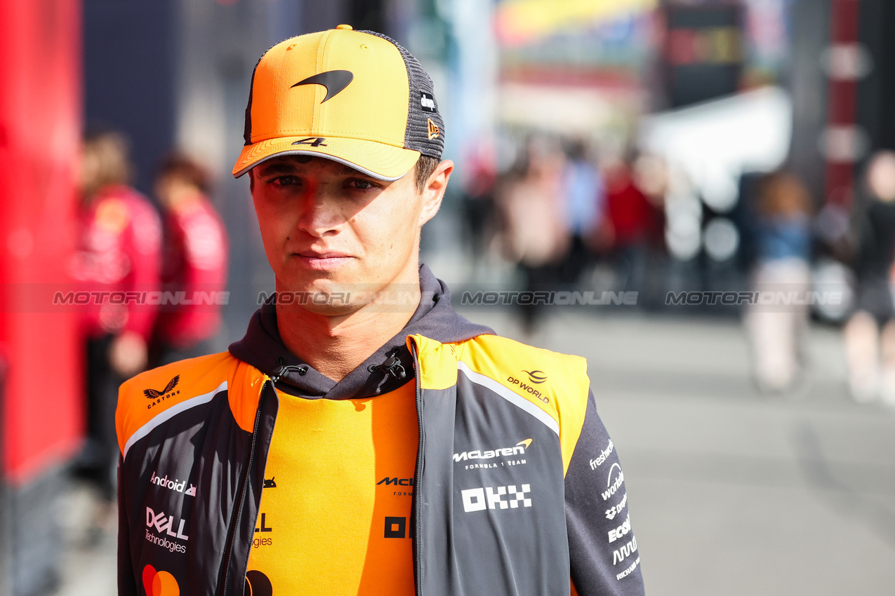 GP BELGIO, Lando Norris (GBR), McLaren F1 Team 
26.07.2025. Formula 1 World Championship, Rd 13, Belgian Grand Prix, Spa Francorchamps, Belgium, Sprint e Qualifiche Day.
- www.xpbimages.com, EMail: requests@xpbimages.com © Copyright: Charniaux / XPB Images