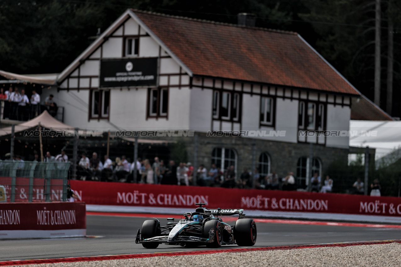 GP BELGIO, George Russell (GBR) Mercedes AMG F1 W16.

26.07.2025. Formula 1 World Championship, Rd 13, Belgian Grand Prix, Spa Francorchamps, Belgium, Sprint e Qualifiche Day.

- www.xpbimages.com, EMail: requests@xpbimages.com © Copyright: Charniaux / XPB Images