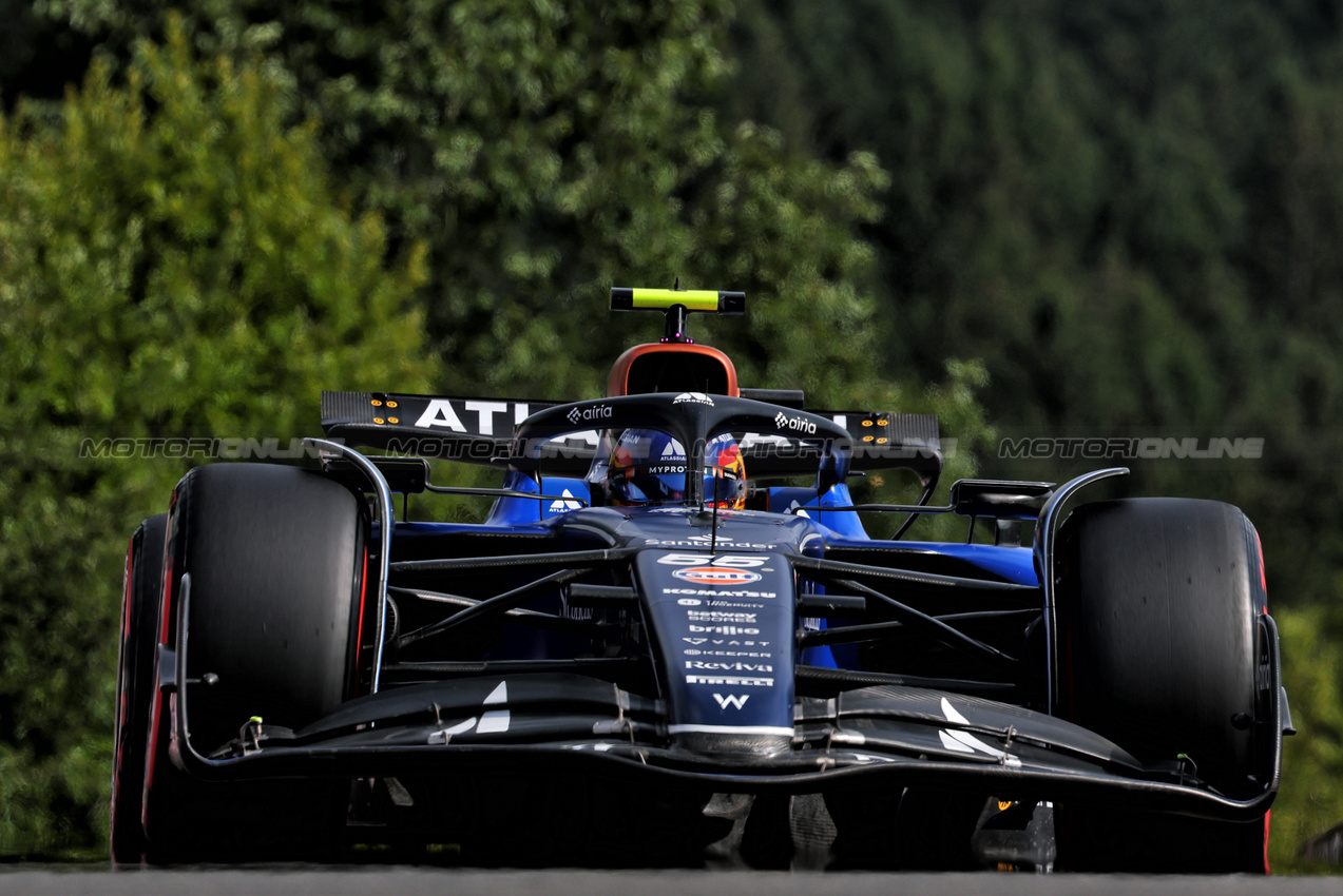 GP BELGIO, Carlos Sainz (ESP) Atlassian Williams Racing FW47.

26.07.2025. Formula 1 World Championship, Rd 13, Belgian Grand Prix, Spa Francorchamps, Belgium, Sprint e Qualifiche Day.

- www.xpbimages.com, EMail: requests@xpbimages.com © Copyright: Batchelor / XPB Images