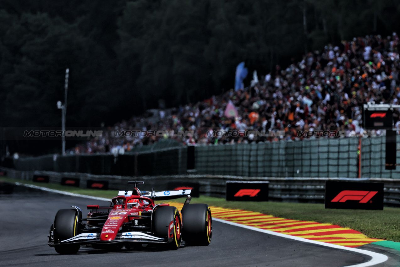 GP BELGIO, Charles Leclerc (MON) Ferrari SF-25.

26.07.2025. Formula 1 World Championship, Rd 13, Belgian Grand Prix, Spa Francorchamps, Belgium, Sprint e Qualifiche Day.

- www.xpbimages.com, EMail: requests@xpbimages.com © Copyright: Bearne / XPB Images