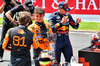 GP BELGIO, (L to R): Oscar Piastri (AUS) McLaren with Lando Norris (GBR) McLaren e Max Verstappen (NLD) Red Bull Racing in Sprint parc ferme.

26.07.2025. Formula 1 World Championship, Rd 13, Belgian Grand Prix, Spa Francorchamps, Belgium, Sprint e Qualifiche Day.

- www.xpbimages.com, EMail: requests@xpbimages.com © Copyright: Batchelor / XPB Images