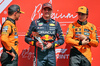 GP BELGIO, Sprint top three in parc ferme (L to R): Lando Norris (GBR) McLaren, third; Max Verstappen (NLD) Red Bull Racing, vincitore; Oscar Piastri (AUS) McLaren, second.

26.07.2025. Formula 1 World Championship, Rd 13, Belgian Grand Prix, Spa Francorchamps, Belgium, Sprint e Qualifiche Day.

- www.xpbimages.com, EMail: requests@xpbimages.com © Copyright: Moy / XPB Images