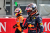 GP BELGIO, Sprint winner Max Verstappen (NLD) Red Bull Racing celebrates in parc ferme.

26.07.2025. Formula 1 World Championship, Rd 13, Belgian Grand Prix, Spa Francorchamps, Belgium, Sprint e Qualifiche Day.

- www.xpbimages.com, EMail: requests@xpbimages.com © Copyright: Moy / XPB Images
