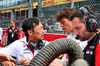 GP BELGIO, (L to R): Ayao Komatsu (JPN) Haas F1 Team Principal with Oliver Bearman (GBR) Haas F1 Team on the grid.

26.07.2025. Formula 1 World Championship, Rd 13, Belgian Grand Prix, Spa Francorchamps, Belgium, Sprint e Qualifiche Day.

- www.xpbimages.com, EMail: requests@xpbimages.com © Copyright: Batchelor / XPB Images