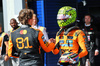 GP BELGIO, (L to R): Oscar Piastri (AUS) McLaren celebrates his second position with pole sitter e team mate Lando Norris (GBR) McLaren in qualifying parc ferme.

26.07.2025. Formula 1 World Championship, Rd 13, Belgian Grand Prix, Spa Francorchamps, Belgium, Sprint e Qualifiche Day.

- www.xpbimages.com, EMail: requests@xpbimages.com © Copyright: Batchelor / XPB Images