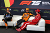GP BELGIO, (L to R): Oscar Piastri (AUS) McLaren; Lando Norris (GBR) McLaren; e Charles Leclerc (MON) Ferrari in the post qualifying FIA Press Conference.

26.07.2025. Formula 1 World Championship, Rd 13, Belgian Grand Prix, Spa Francorchamps, Belgium, Sprint e Qualifiche Day.

- www.xpbimages.com, EMail: requests@xpbimages.com © Copyright: Moy / XPB Images