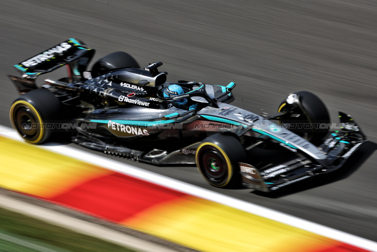 GP BELGIO, George Russell (GBR) Mercedes AMG F1 W16.

25.07.2025. Formula 1 World Championship, Rd 13, Belgian Grand Prix, Spa Francorchamps, Belgium, Sprint Qualifiche Day.

- www.xpbimages.com, EMail: requests@xpbimages.com © Copyright: Bearne / XPB Images