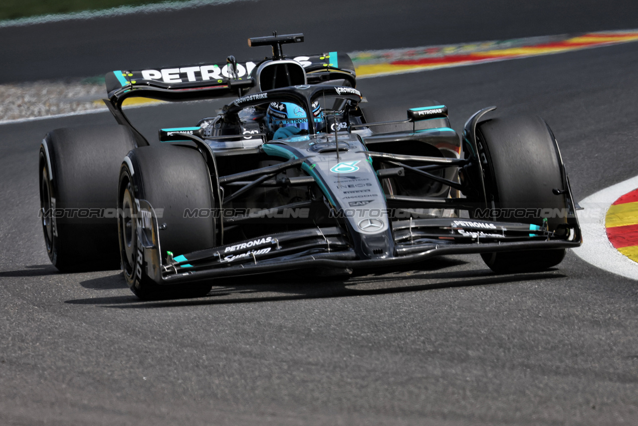 GP BELGIO, George Russell (GBR) Mercedes AMG F1 W16.

25.07.2025. Formula 1 World Championship, Rd 13, Belgian Grand Prix, Spa Francorchamps, Belgium, Sprint Qualifiche Day.

- www.xpbimages.com, EMail: requests@xpbimages.com © Copyright: Bearne / XPB Images