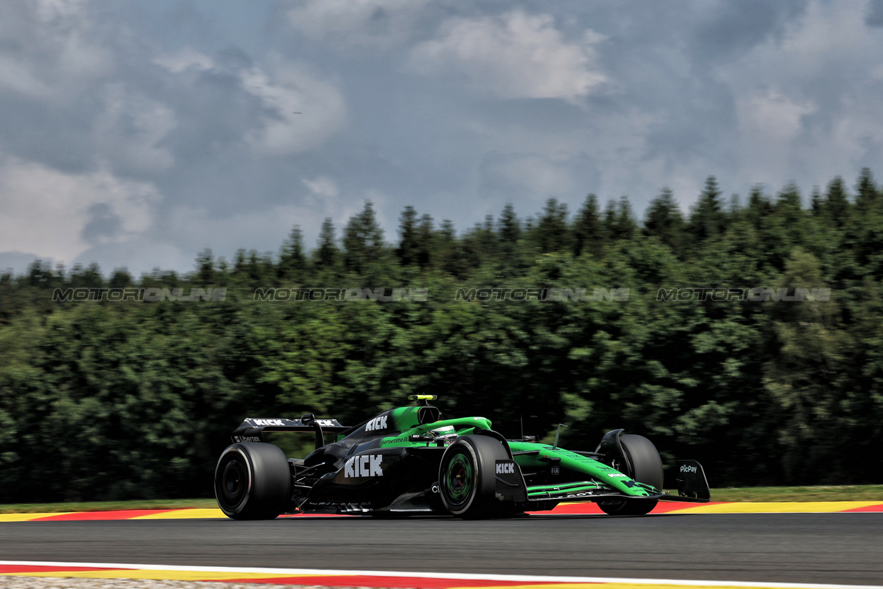 GP BELGIO, Gabriel Bortoleto (BRA) Sauber C45.

25.07.2025. Formula 1 World Championship, Rd 13, Belgian Grand Prix, Spa Francorchamps, Belgium, Sprint Qualifiche Day.

- www.xpbimages.com, EMail: requests@xpbimages.com © Copyright: Bearne / XPB Images