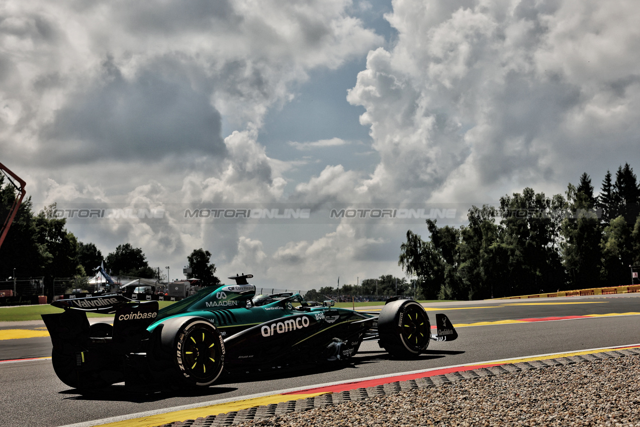 GP BELGIO, Lance Stroll (CDN) Aston Martin F1 Team AMR25.

25.07.2025. Formula 1 World Championship, Rd 13, Belgian Grand Prix, Spa Francorchamps, Belgium, Sprint Qualifiche Day.

- www.xpbimages.com, EMail: requests@xpbimages.com © Copyright: Bearne / XPB Images