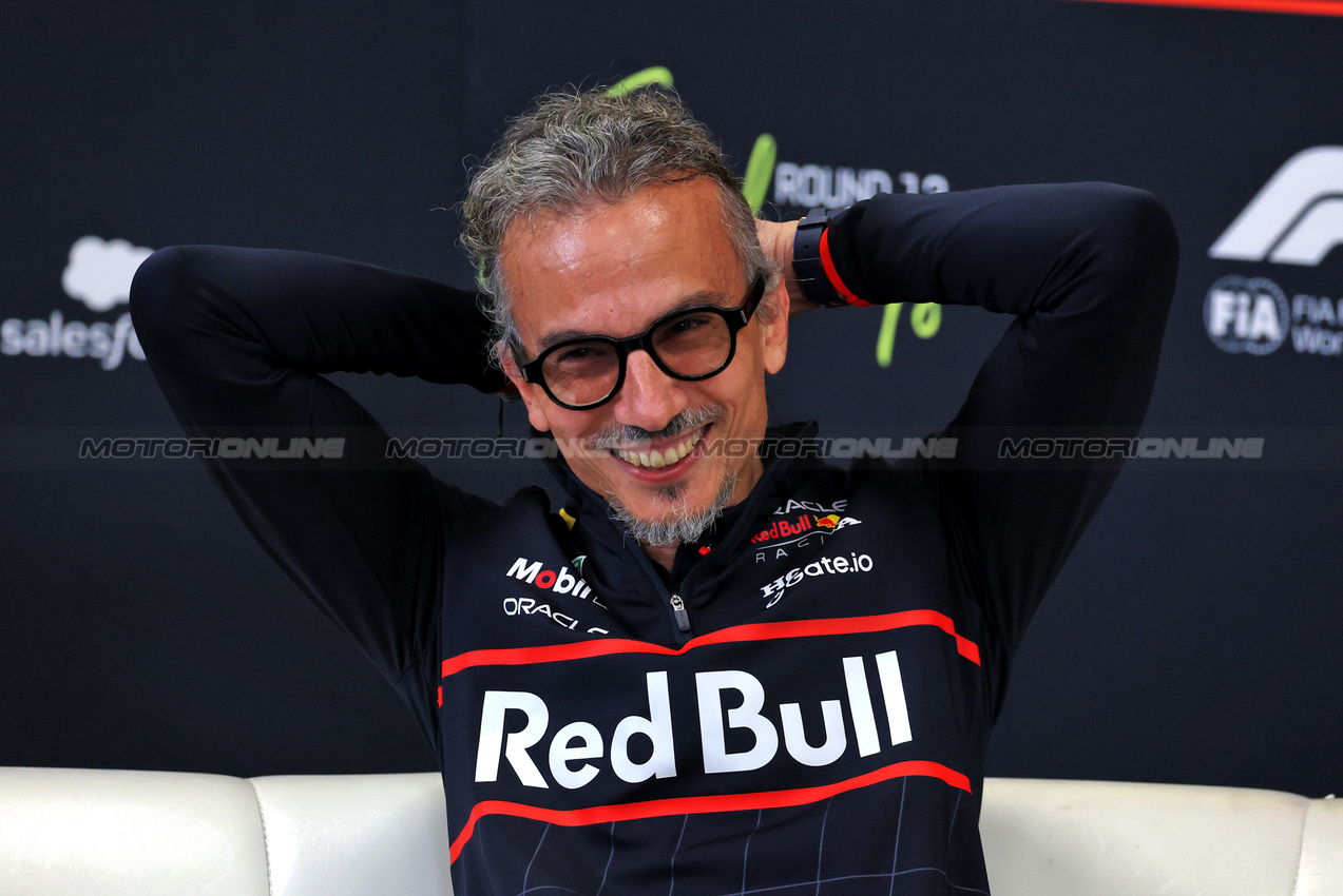 GP BELGIO, Laurent Mekies (FRA) Red Bull Racing Team Principal e CEO in the FIA Press Conference.

25.07.2025. Formula 1 World Championship, Rd 13, Belgian Grand Prix, Spa Francorchamps, Belgium, Sprint Qualifiche Day.

- www.xpbimages.com, EMail: requests@xpbimages.com © Copyright: Moy / XPB Images