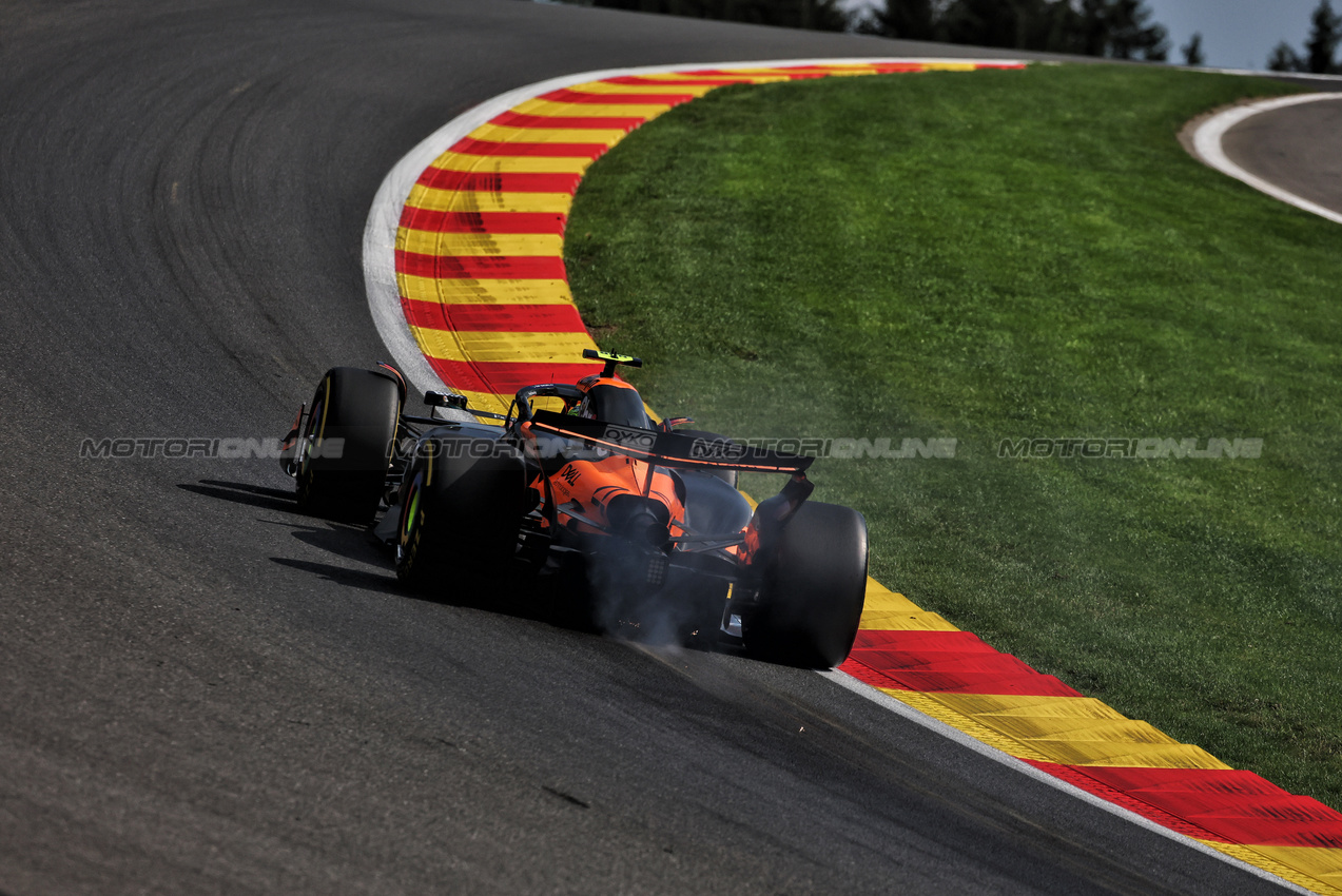 GP BELGIO, Lando Norris (GBR) McLaren MCL39.

25.07.2025. Formula 1 World Championship, Rd 13, Belgian Grand Prix, Spa Francorchamps, Belgium, Sprint Qualifiche Day.

- www.xpbimages.com, EMail: requests@xpbimages.com © Copyright: Moy / XPB Images