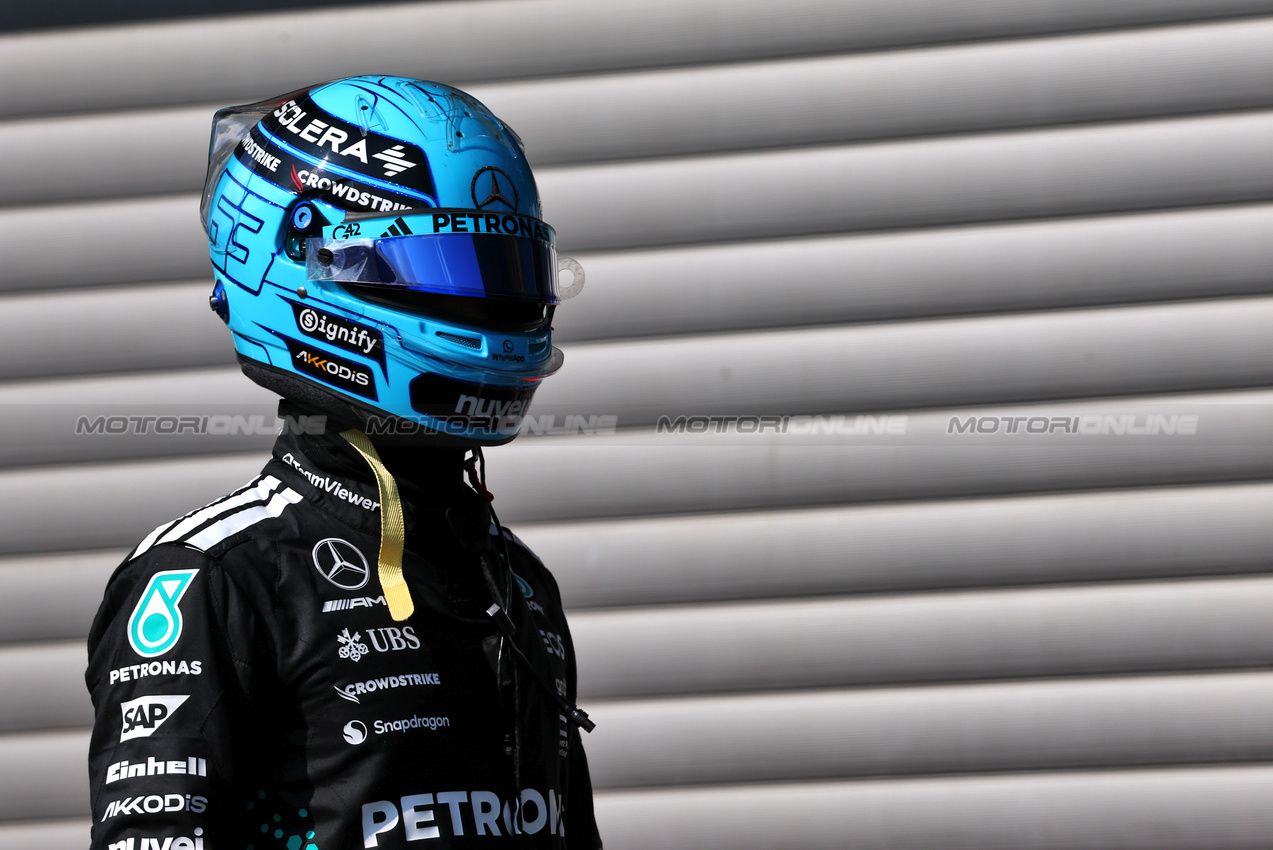GP BELGIO, George Russell (GBR) Mercedes AMG F1.

25.07.2025. Formula 1 World Championship, Rd 13, Belgian Grand Prix, Spa Francorchamps, Belgium, Sprint Qualifiche Day.

- www.xpbimages.com, EMail: requests@xpbimages.com © Copyright: Batchelor / XPB Images