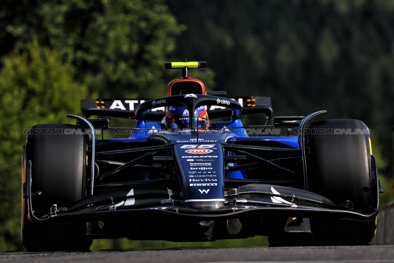 GP BELGIO, Carlos Sainz (ESP) Atlassian Williams Racing FW47.

25.07.2025. Formula 1 World Championship, Rd 13, Belgian Grand Prix, Spa Francorchamps, Belgium, Sprint Qualifiche Day.

- www.xpbimages.com, EMail: requests@xpbimages.com © Copyright: Batchelor / XPB Images