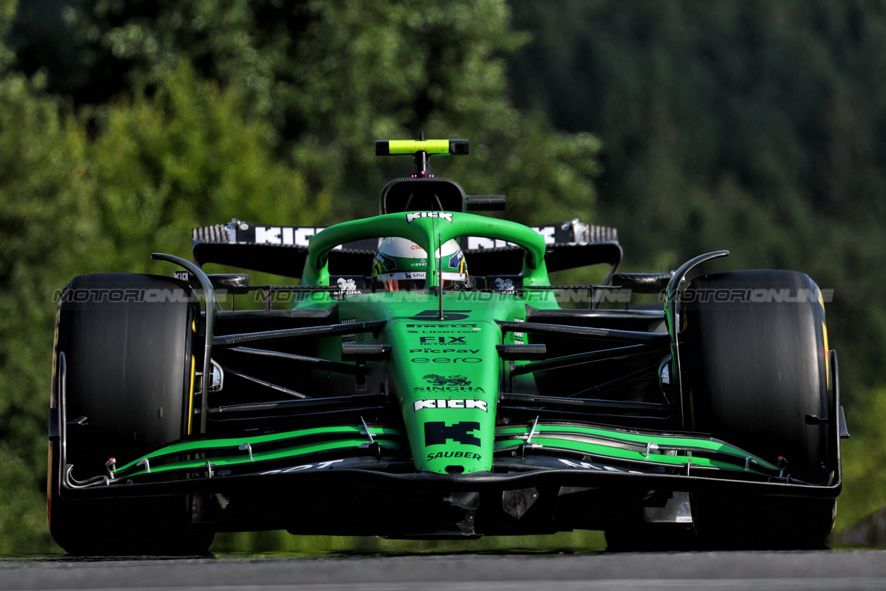 GP BELGIO, Gabriel Bortoleto (BRA) Sauber C45.

25.07.2025. Formula 1 World Championship, Rd 13, Belgian Grand Prix, Spa Francorchamps, Belgium, Sprint Qualifiche Day.

- www.xpbimages.com, EMail: requests@xpbimages.com © Copyright: Batchelor / XPB Images